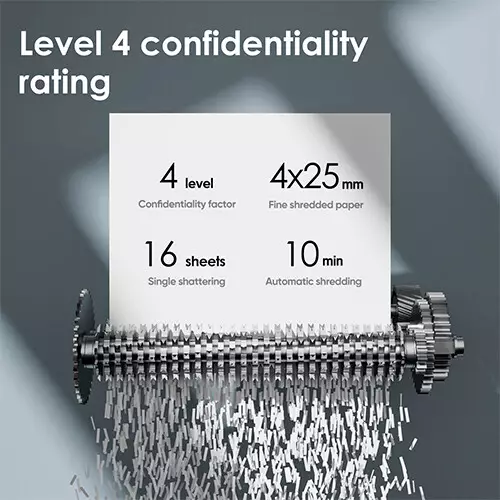 Deli ET081 P5 26L 100 Sheets Auto Paper Shredder - 3