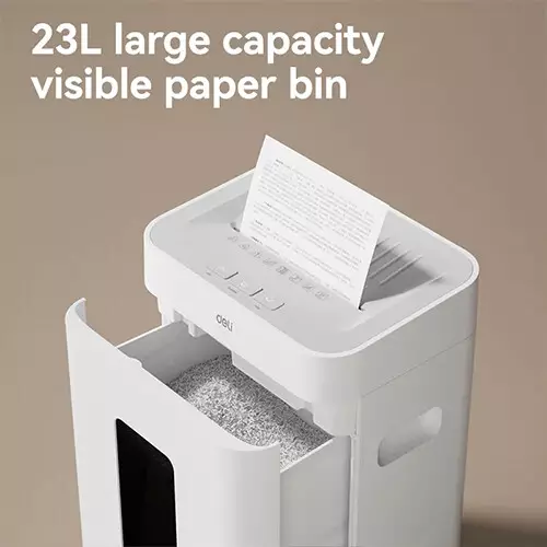 Deli ET048 P4 23L Ultra Silence Paper Shredder - 1