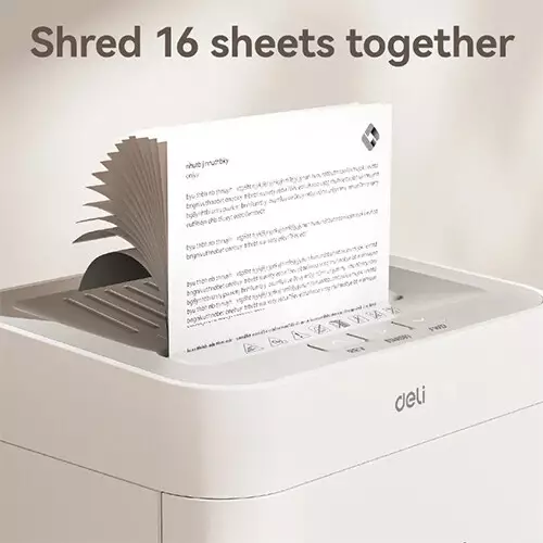 Deli ET048 P4 23L Ultra Silence Paper Shredder - 3