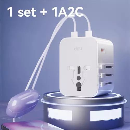 Deli ET766 25W Universal Travel Adapter-gallery-1