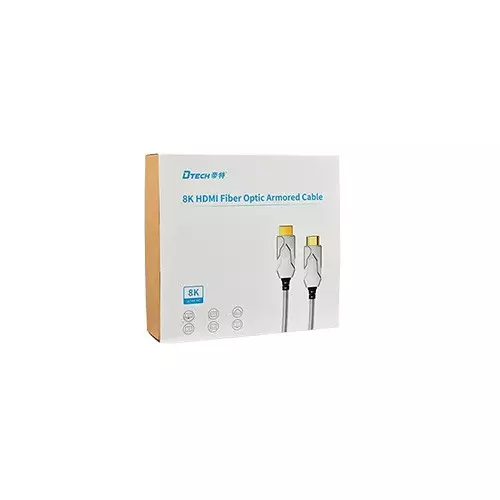 Dtech DT-HF8020K 8K 20M HDMI to HDMI Armor Fiber Optic Cable-2