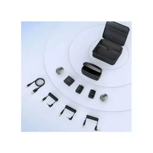 FIFINE M9 Dual Wireless Lavalier Microphone System with Charging Case-gallery-2