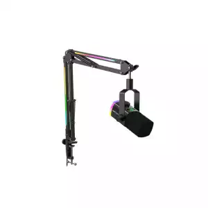 FIFINE AmpliGame AM8PROT Dynamic Microphone Kit with RGB Boom Arm Stand