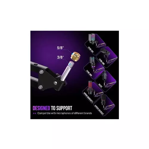 FIFINE AmpliGame BM38 RGB Microphone Boom Arm-gallery-2