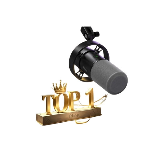 FIFINE AmpliTank K688CT USB/XLR Dynamic Microphone Kit (Black) - 4