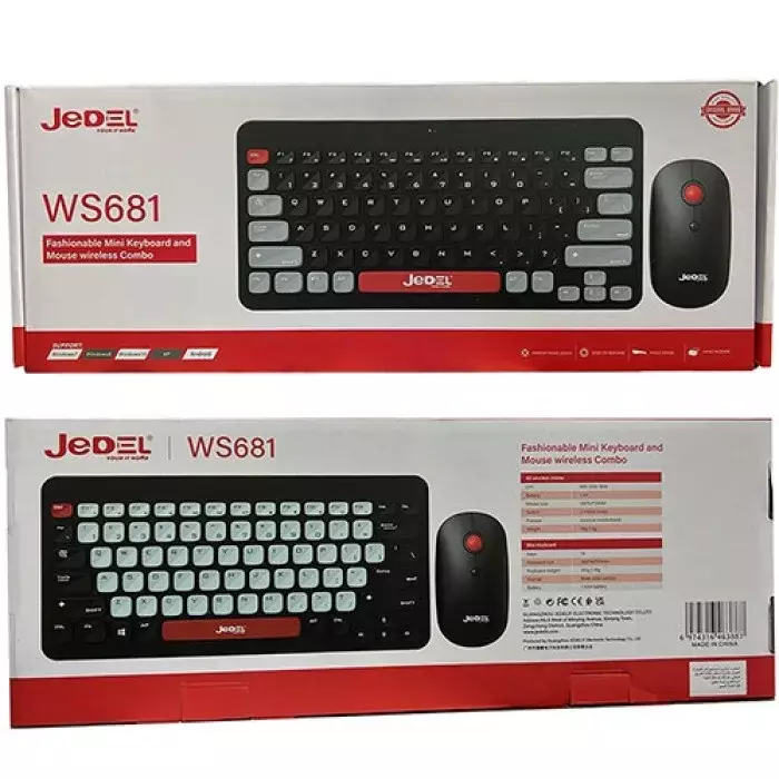 JEDEL WS681 Mini Stylish Wireless Gaming Keyboard Mouse Combo-gallery-1