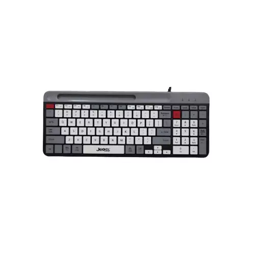 Jedel K37 Wired Slim 100 key Chocolate Keyboard With Mobilephone Holder