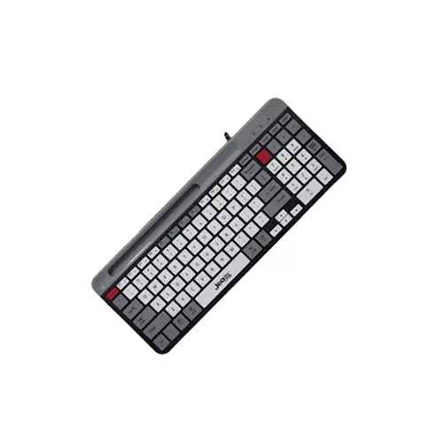 Jedel K37 Wired Slim 100 key Chocolate Keyboard With Mobilephone Holder-gallery-2