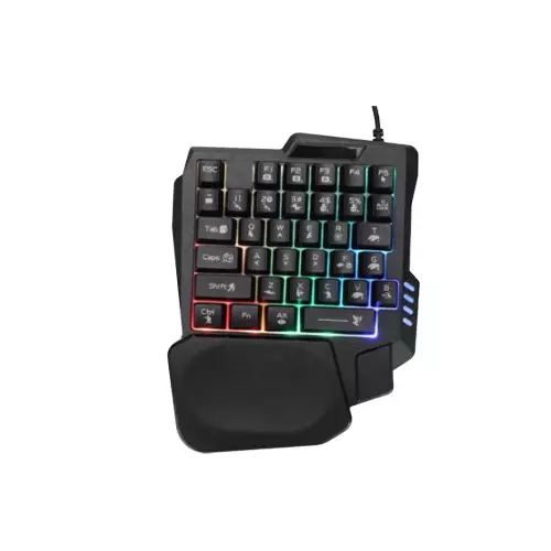 Jedel K601 RGB Portable Mini 35 Keys Single Hand Wired Gaming Keyboard