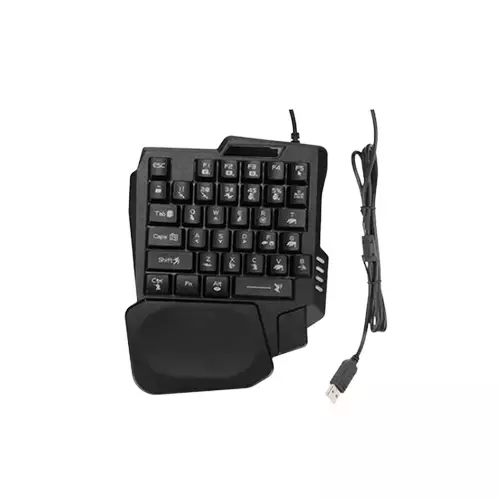 Jedel K601 RGB Portable Mini 35 Keys Single Hand Wired Gaming Keyboard-1