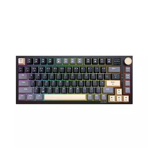 JEDEL WKL-100 RGB Tri-Mode Hotswap Mechanical Keyboard with Display (Yellow Switch)-gallery-2