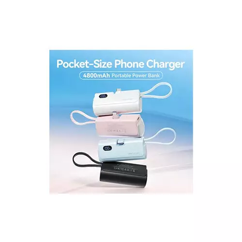 Vention FHQB0 4800mAh Power Bank With Built-in Type-C-gallery-1