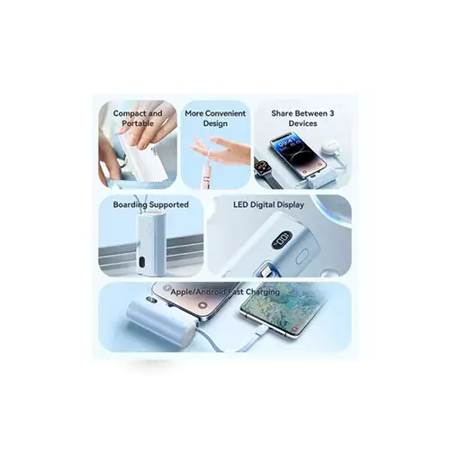 VENTION FHQW0 4800mAh Power Bank - White-gallery-1