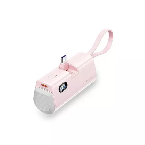 VENTION FHQP0 4800mAh LED Display Power Bank - Pink