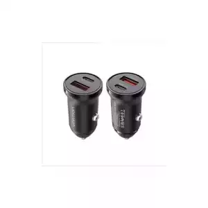 VENTION K11B0 30W 2-Port USB(A+C) Car Charger - Black