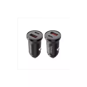 VENTION K11B0 30W 2-Port USB(A+C) Car Charger - Black