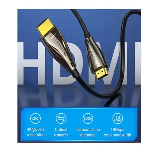 Vention ALABL 4K/60Hz Fiber Optic HDMI 2.0 Male to Male Cable 10M-gallery-1