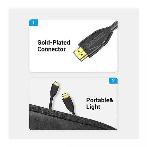 VENTION VAA-D02-B300 3M Micro HDM to HDMI Cable - 0