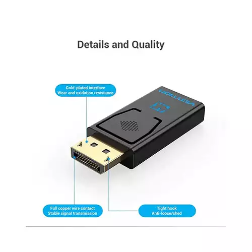 VENTION HBMB0 DisplayPort Male to HDMI Female Converter - 3