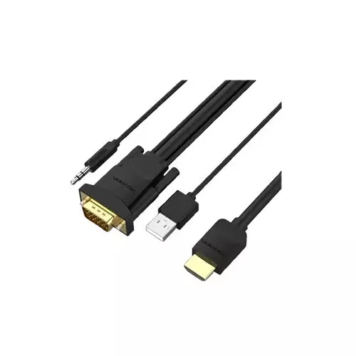 VENTION ABIBF HDMI to VGA 1M Cable with Audio Output & USB Power Supply