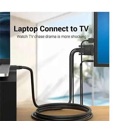 VENTION ABIBF HDMI to VGA 1M Cable with Audio Output & USB Power Supply-gallery-2