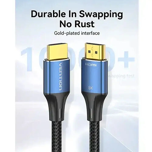 Vention ALGLI Cotton Braided HDMI A Male to Male HD 3M Cable - 1