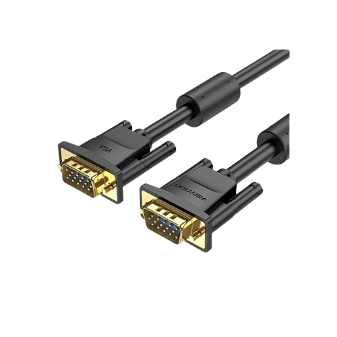 VENTION DAEBJ 1080P  VGA Male to Male Cable with ferrite cores 1M Black