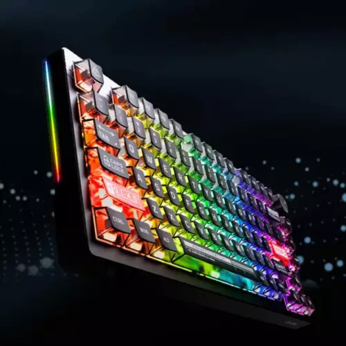 DAREU COOL 60 Wired Hot Swappable Ice Blade Magnetic Switch Mechanical Keyboard (Black Transparent)-gallery-1