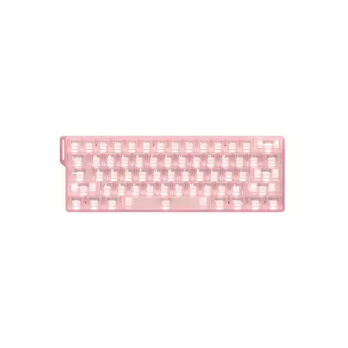DAREU COOL 60 Wired Hot Swappable Ice Blade Magnetic Switch Mechanical Keyboard (Pink Transparent)