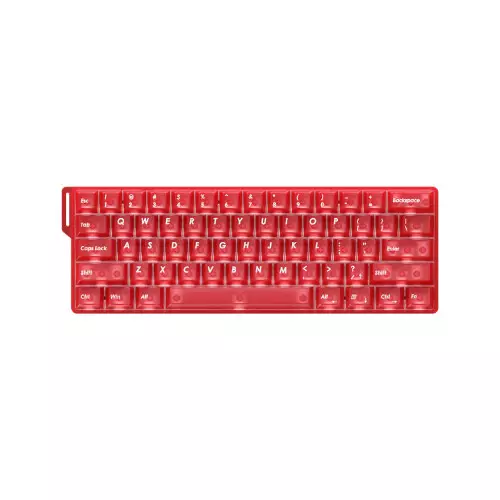 DAREU COOL 60 8000Hz Hot Swappable Ice Blade Magnetic Switch Mechanical Keyboard (Red Transparent)