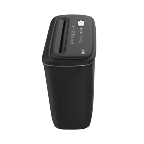 Deli E9945 6 Sheet Black Paper Shredder-gallery-1