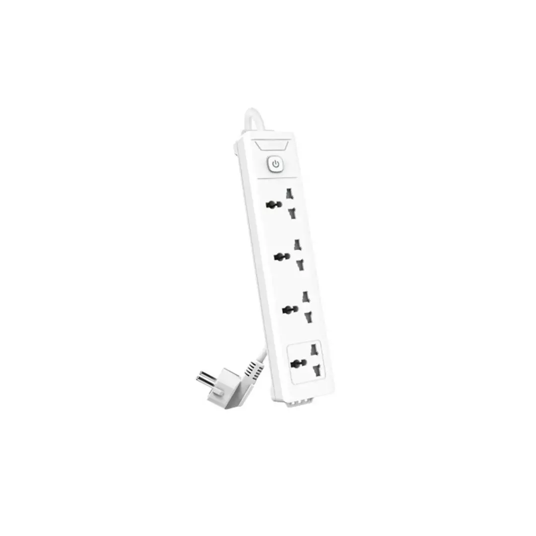 Deli ET403 4-Port 10A Power Strip (White)