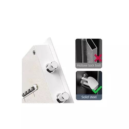 Deli ET634 Fingerprint Password Safe Box (White)-gallery-3