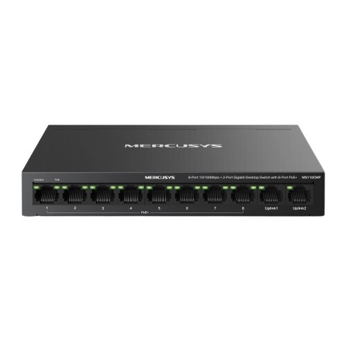 MERCUSYS MS110CMP 8-Port 10 100Mbps 2-Port Gigabit Desktop Switch