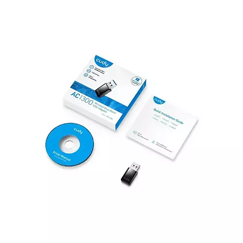 Cudy WU1300 AC1300 Dual Band Wireless Mini USB WiFi Adapter-gallery-1