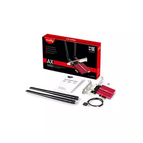 Cudy WE3000S AX5400 Wi-Fi 6E Bluetooth 5.3 PCI-E Adapter-gallery-3
