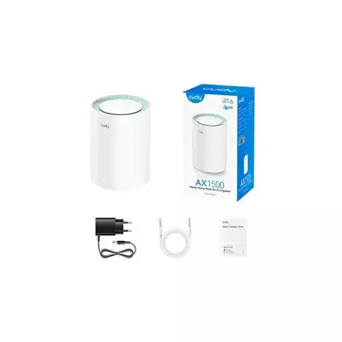 Cudy M1500 1-Pack AX1500 Dual Band Wi-Fi 6 Mesh System Router - 1