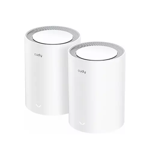 Cudy M3000 2-Pack AX3000 2.5G Dual Band Wi-Fi 6 Mesh Router (White)
