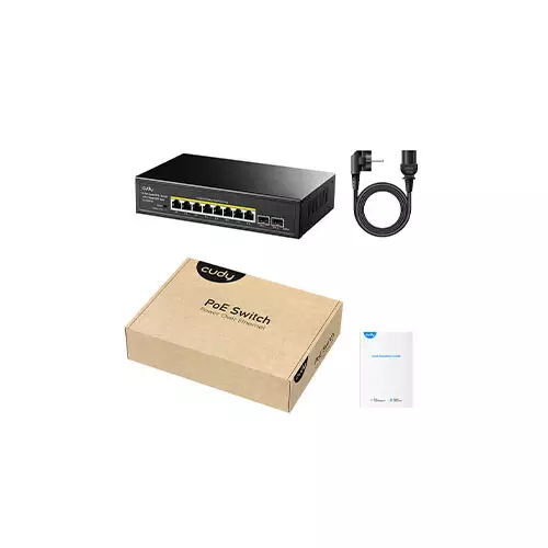 CUDY GS1008PS2- 8-Port Gigabit PoE+ Switch with 2 Gigabit SFP Slots-gallery-3