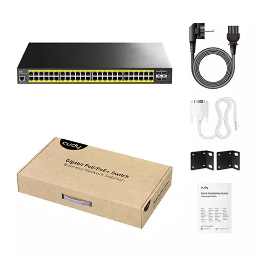 Cudy GS2048PS4 48 Port Gigabit PoE+ L2 Managed Network Switch-gallery-3