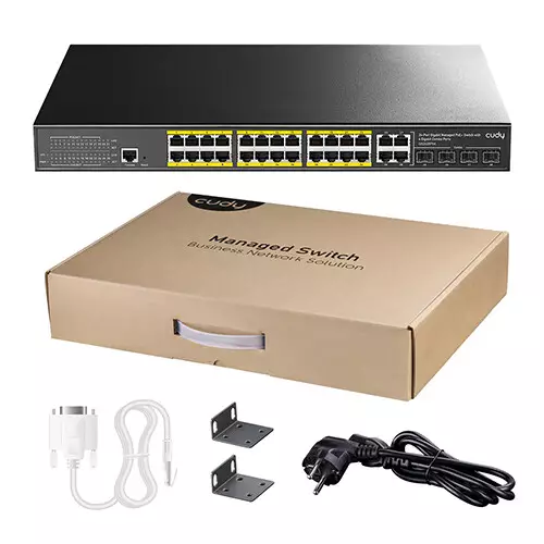 Cudy GS2028PS4 24-GbE PoE L2 Managed Network Switch-gallery-2