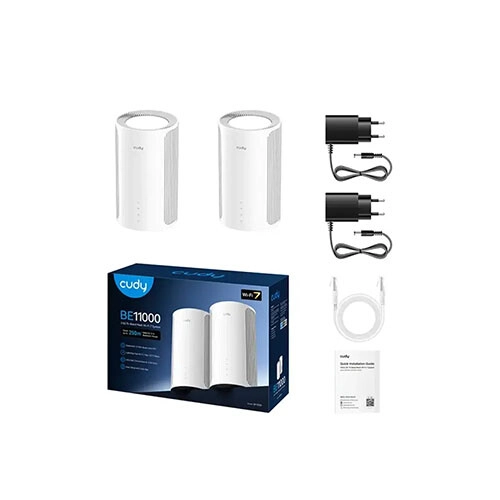 Cudy M11000 BE11000 Tri Band Wi-Fi 7 Mesh Router (2 Pack)-gallery-1