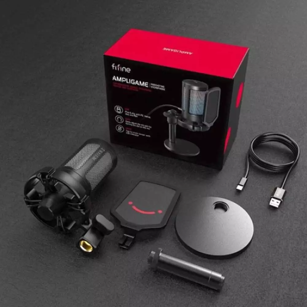 FIFINE AMPLIGAME A6 RGB USB CONDENSER MICROPHONE-gallery-1