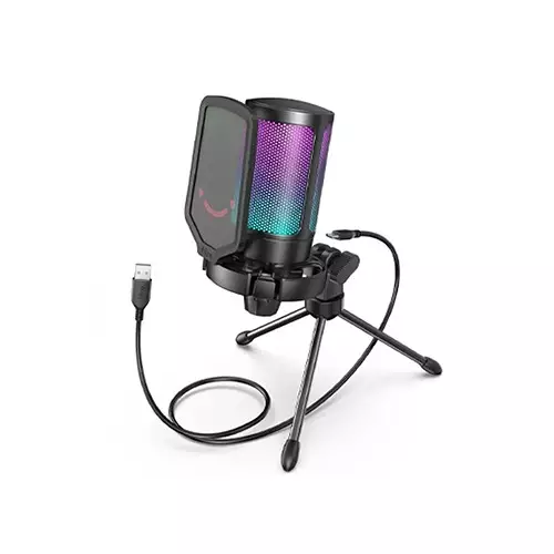 FIFINE AmpliGame A6T RGB USB Condenser Microphone With Boom Arm-gallery-2