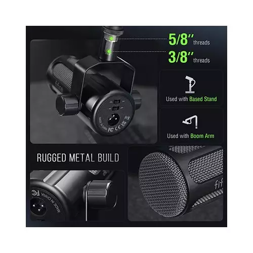 FIFINE AmpliTank Tank1 XLR Dynamic Microphone - 3