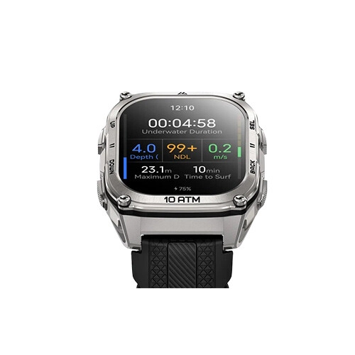 KOSPET TANK M4 1.96 Inch AMOLED Display Smartwatch (Silver) - 3