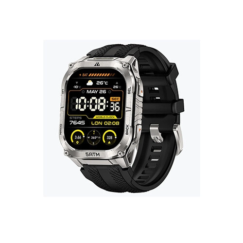 KOSPET TANK M4C 1.96 inch AMOLED 500mAh Smartwatch (Silver)