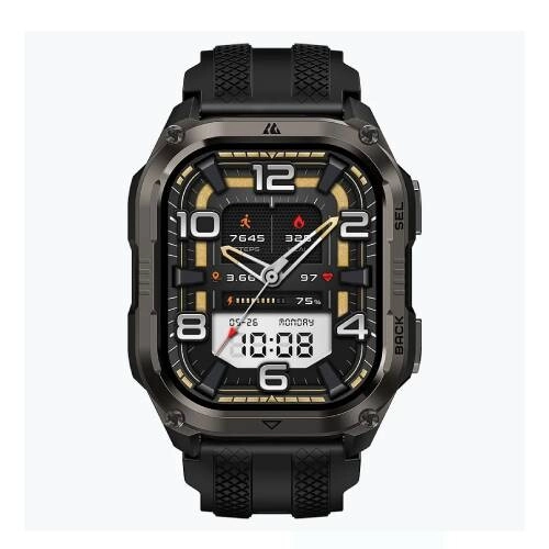 KOSPET PULSE 2 1.96 Inch Black AMOLED Smart Watch - 1