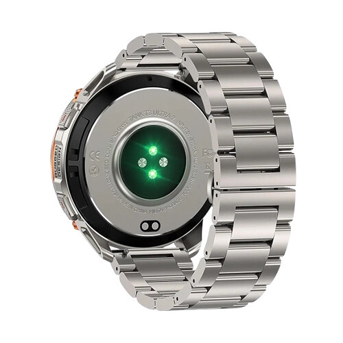 KOSPET TANK T3 ULTRA 2 Silicone + Steel Premium Smartwatch (Silver) - 5
