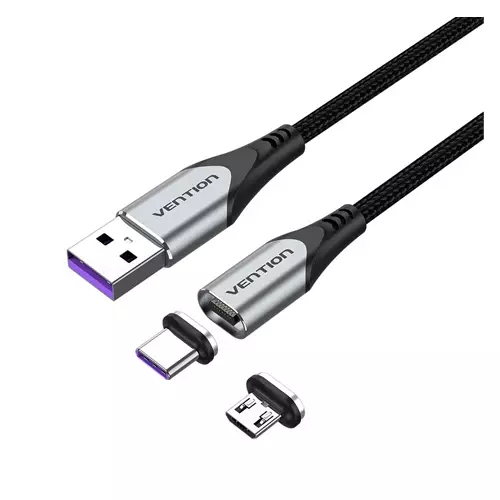 VENTION CQN 2-IN-1 USB 2.0 5A MAGNETIC FAST CHARGING CABLE